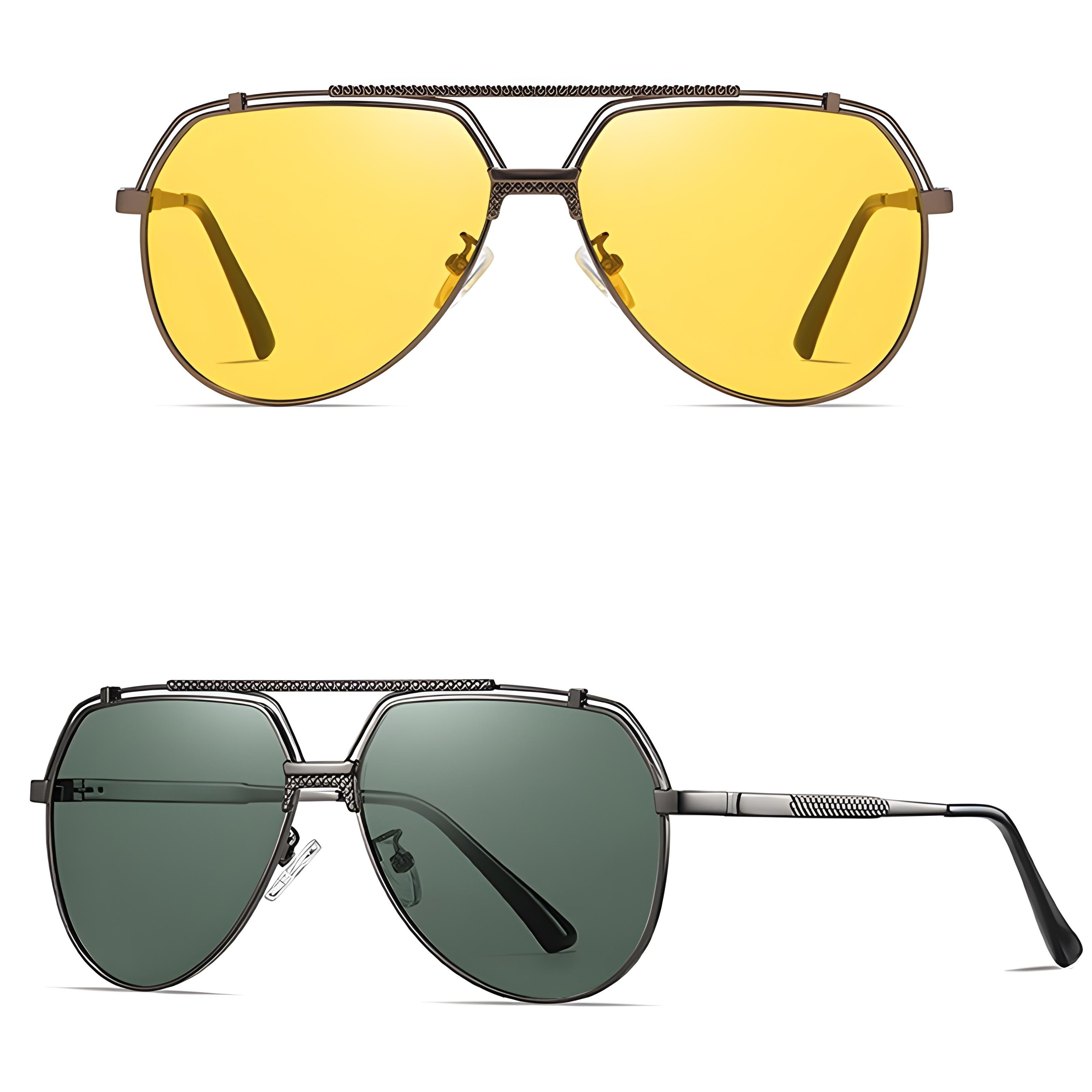 Polarized Day + Night Pilot Sunglasses
