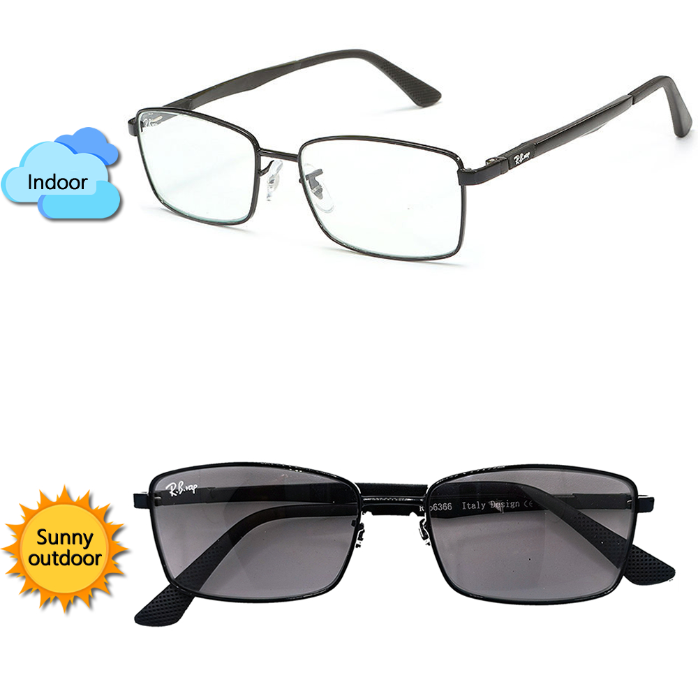 Photochromic + Anti-Blue Glasses (Sleek Metal)