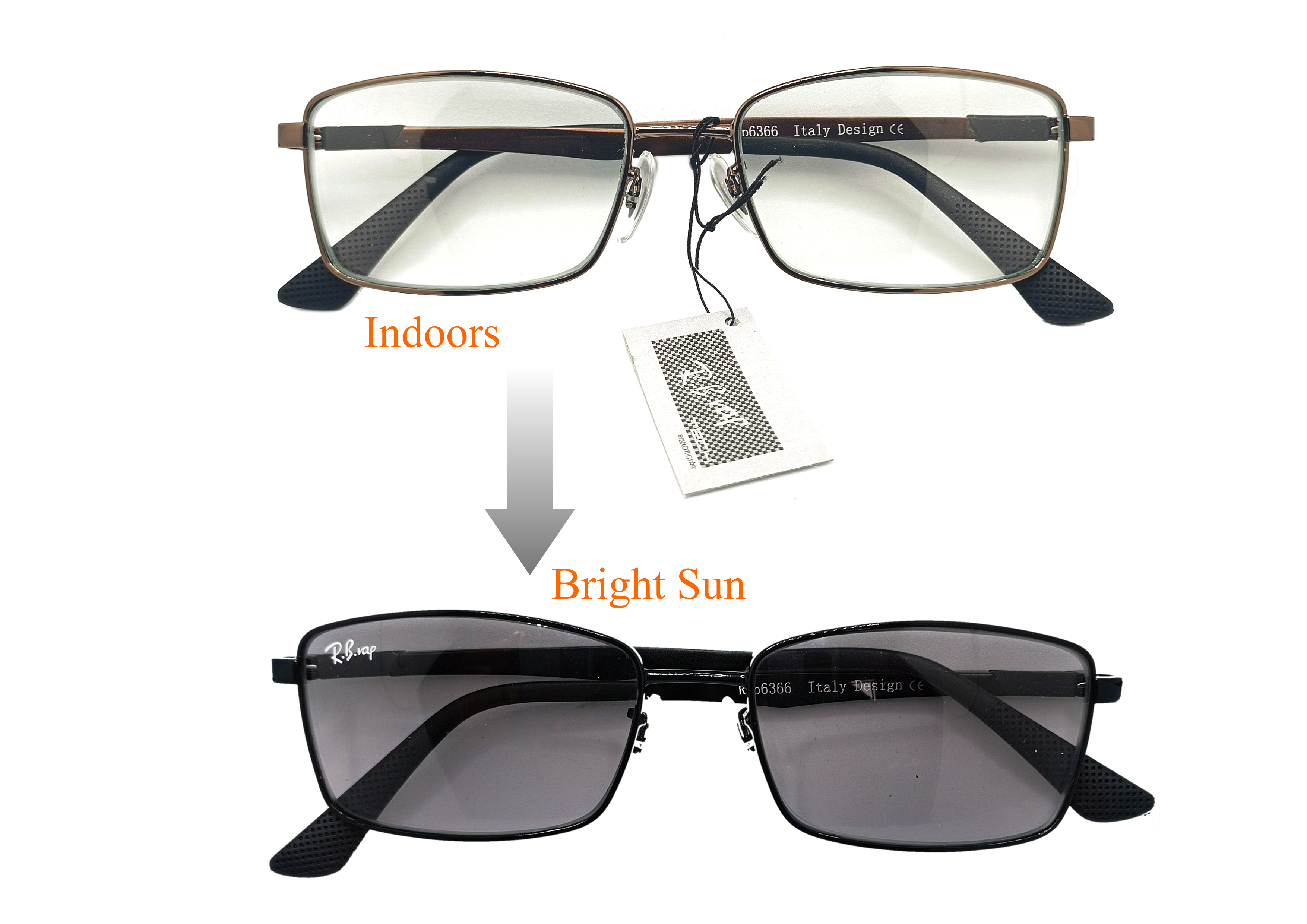 Photochromic + Anti-Blue Glasses (Sleek Metal)