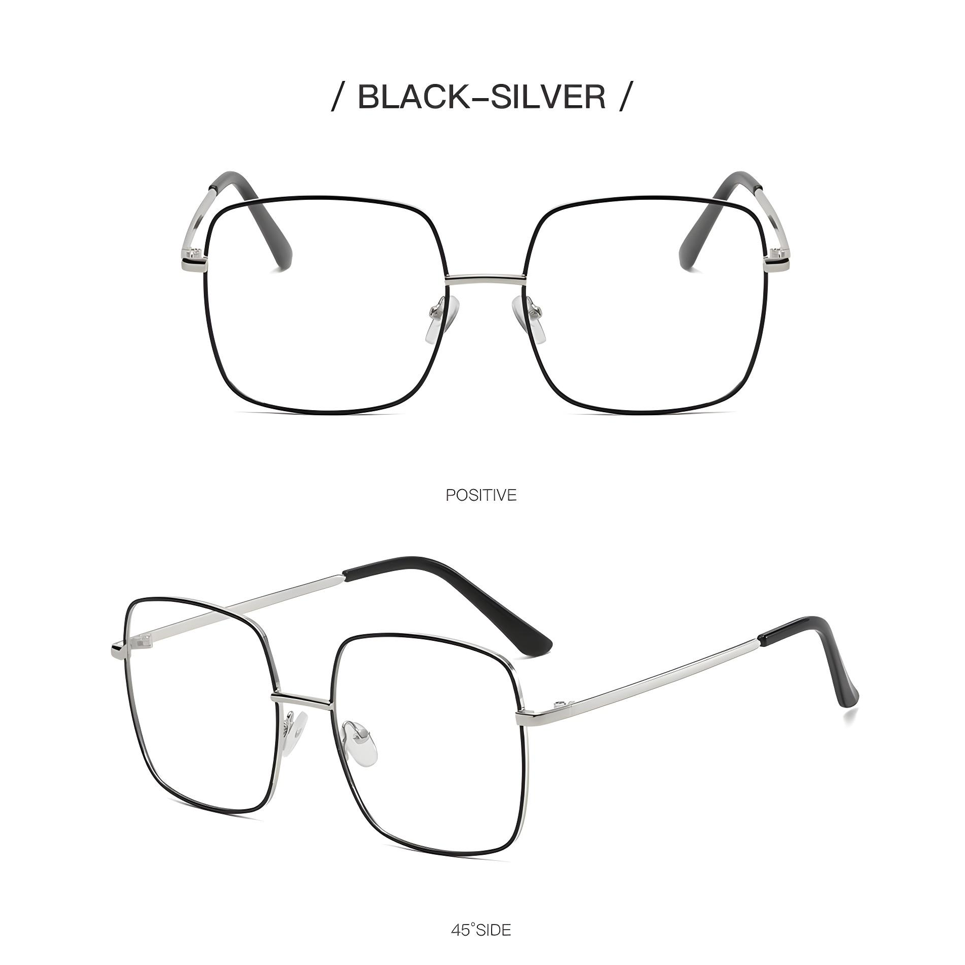 Photochromic Square Anti-Blue Glasses (Model 9077)